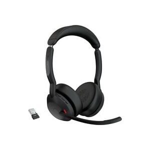 Jabra, Jabra Evolve2 55 Link 380/390a UC Stereo On Ear Headset Bluetooth® Stereo Schwarz Mikrofon-Rauschunterdrückung, Noise