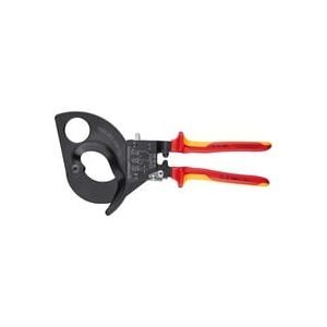 Knipex, Knipex 95 36 280 Ratschen-Kabelschneider Geeignet für (Abisoliertechnik) Alu- und Kupferkabel, ein- und mehrdrähtig 52