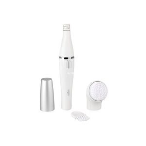 Braun, Braun Elektrische Gesichtsreinigungsbürste "SE810" FaceSpa Gesichtsepilierer & Reinigungssystem, + 1 Extra, Weiss/Silber