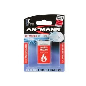 ANSMANN, Ansmann E-Block 9 V Block-Batterie Lithium 1100 mAh 9 V 1 St.