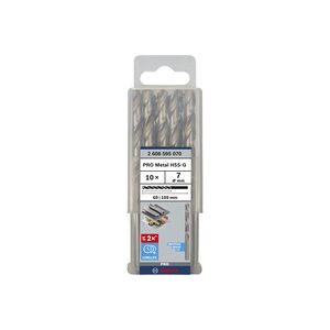 Bosch Accessories, Bosch Accessories 2608595070 HSS Metall-Spiralbohrer 7 mm Gesamtlänge 109 mm geschliffen DIN 338 Zylinderschaft 10 St.