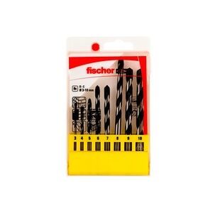 Fischer, Fischer CTS 8 536607 Hartmetall Beton-Spiralbohrer-Set 8teilig 3 mm, 4 mm, 5 mm, 6 mm, 7 mm, 8 mm, 9 mm, 10 mm