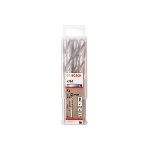 Bosch Accessories, Bosch Accessories 2608595081 HSS Metall-Spiralbohrer 12 mm Gesamtlänge 151 mm geschliffen DIN 338 Zylinderschaft 5 St.