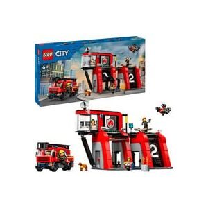 LEGO, 60414 Feuerwehrstation mit Drehleiterfahrzeug Multicolor