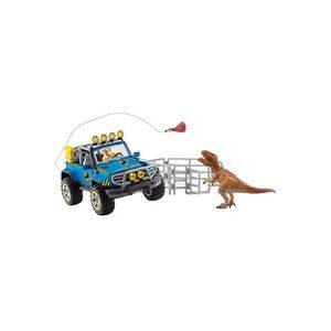 Schleich, Schleich® Spielzeug-Auto »Dinosaurs, Geländewagen mit Dino-Aussenposten (41464)«, (Set)