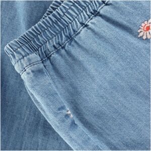MINYMO, Chambray-Hose Denim Blumen