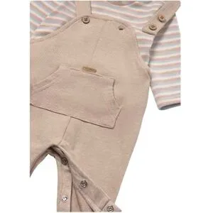 Mayoral, 2-tlg. Set Pullover Ringel und Latzhose mit Tasche Feinstrick