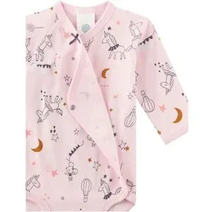 Sanetta, Sanetta Wickelbody langarm Mäuse Einhörner rosa