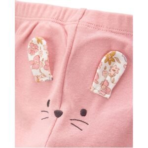Carter's, 3-tlg. Set Body kurzarm, Body langarm und Leggings Blumen Ringel Hase