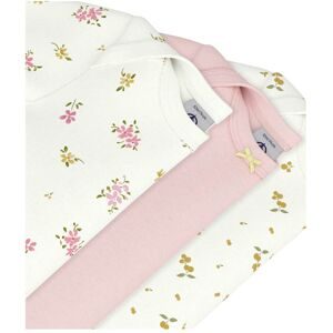 Petit Bateau, 3er-Pack Bodys kurzarm Blumen
