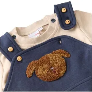 Bornino, 2-tlg. Set Latzhose mit Shirt Hund