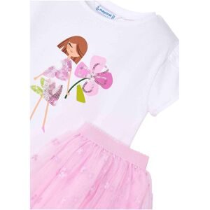 Mayoral, 2-tlg. Set T-Shirt und Tüllrock Blumen