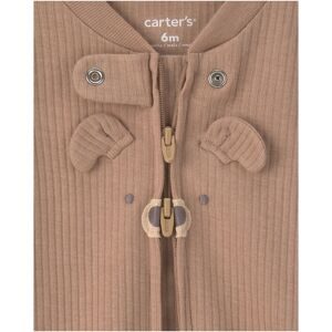 Carter's, Schlafoverall mit Fuß Bär Rippqualität