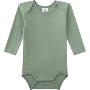 Sanetta, Sanetta 2er-Pack Bodys langarm Dinos oliv/bunt