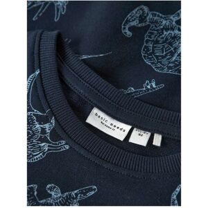 Name It, Name It Sweatshirt "NMMVARON für Jungen mit Alloverprint und Rippbündchen", bedruckt, casual, regular fit, Baumwolle, Rundhals