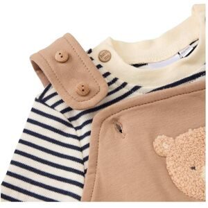 Bornino, 2-tlg. Set Latzhose mit Shirt Ringel Bär