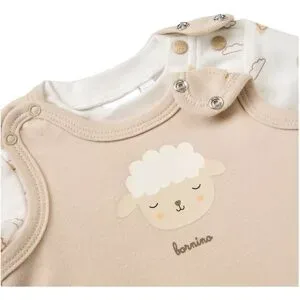 Bornino, Strampler-Set 2-tlg. mit Shirt Schaf Wolken