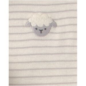 Carter's, 3-tlg. Set Body kurzarm, Sweatjacke und Jogginghose Frottee Schaf