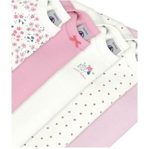 Petit Bateau, 5er-Pack Bodys langarm Blumen Herzen