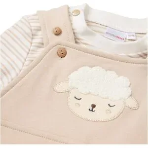 Bornino, 2-tlg. Set Latzhose mit Shirt Schaf