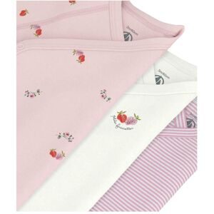 Petit Bateau, 3er-Pack Wickelbodys kurzarm Ringel Erdbeeren