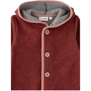 Sanetta, Wollfleece-Overall mit Kapuze Klappbündchen