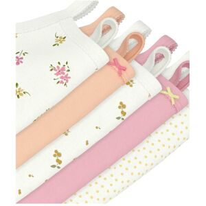 Petit Bateau, 5er-Pack Bodys ohne Arm Blumen Punkte