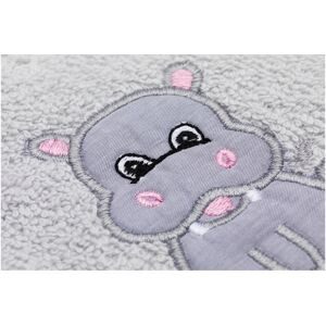 Fillikid, fillikid  Kapuzenbadetuch Nilpferd grau 75x75 cm