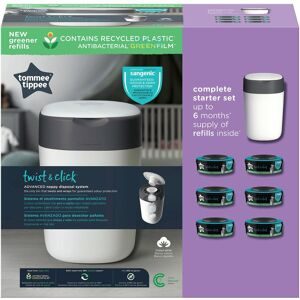Tommee Tippee, Windeleimer Twist & Click inklusive 6er-Pack Nachfüllkassetten