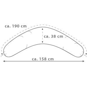 THERALINE, Stillkissenbezug Bamboo Collection 190 cm