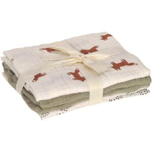 Lässig, LÄSSIG Mulltücher M 3er Pack Little Forest Fox 60 x 60 cm