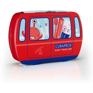 CURAPROX, Curaprox Kids Zahnpflege Travel Set, rot (3-teilig)