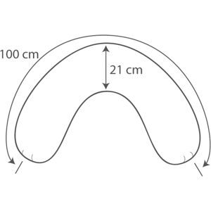 Theraline, THERALINE Nackenkissen mittel 100 x 21 cm inkl. Bezug - Punkte grau