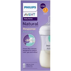 PHILIPS AVENT, Philips Avent Natural Response Babyflasche mit Airfree Ventil, 260ml ,1M+ (1 Stk)
