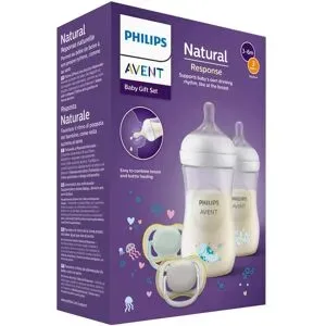 PHILIPS AVENT, 4-tlg. Babyflaschen-Set, Natural Response, ab Geburt