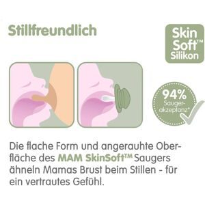 Mam, 2er-Pack Schnuller Original Silikon, 0-6M