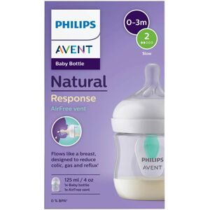 PHILIPS AVENT, Philips Avent Natural Response Babyflasche mit Airfree Ventil 125ml, 0M+ (1 Stk)
