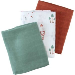 Bornino, 3er-Pack Mullwindeln 80x80 cm