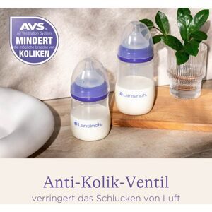 Lansinoh, Babyflasche NaturalWave, Anti-Kolik-Weithals, Gr. S, 160 ml, ab 1M