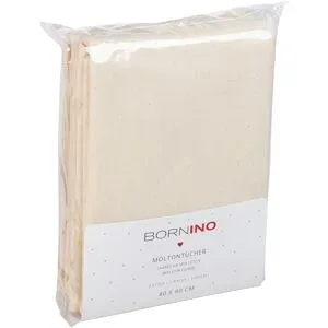 Bornino, 2er-Pack Moltontücher 80x80 cm ungebleicht