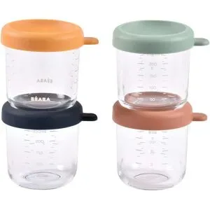 Beaba, 4er-Pack Portionsbehälter aus Glas