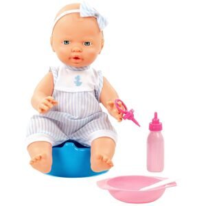 POLESIE, Puppe Fröhliches Baby 35cm mit Schnuller & Zubehör