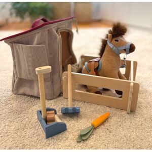 small foot, Spielset Pferd mit Stall und Zubehör in der Tasche