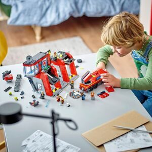 LEGO, 60414 Feuerwehrstation mit Drehleiterfahrzeug Multicolor