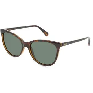 Safilo GmbH Polaroid 207369 Damen-Sonnenbrille Vollrand Cat Eye Kunststoff-Gestell, Havanna