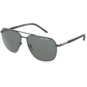 Luxottica Fashion Brillen Vertriebs GmbH Emporio Armani 0AX2057S Herren-Sonnenbrille Vollrand Pilot Metall-Gestell, Schwarz
