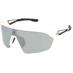 Marcolin Deutschland GmbH Adidas SP0103 Unisex-Sonnenbrille Halbrand Monoscheibe Kunststoff-Gestell, Weiß