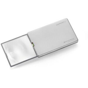 Eschenbach, Eschenbach 152111 Easy Pocket Handlupe mit LED-Beleuchtung Vergrößerungsfaktor: 3 x Silber