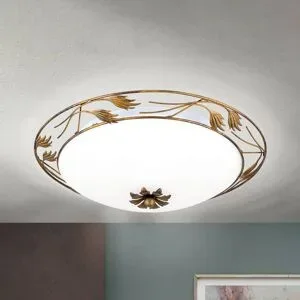 LIVIQUE, Deckenlampe Fleur Stahl 50 cm 50 cm - Farbe: Antik - Deckenlampe