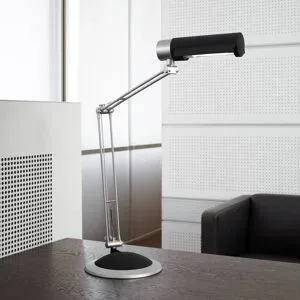 Maul, Maul MAULoffice 8215095 Schreibtischleuchte Energiesparlampe E27 20 W Silber, Schwarz